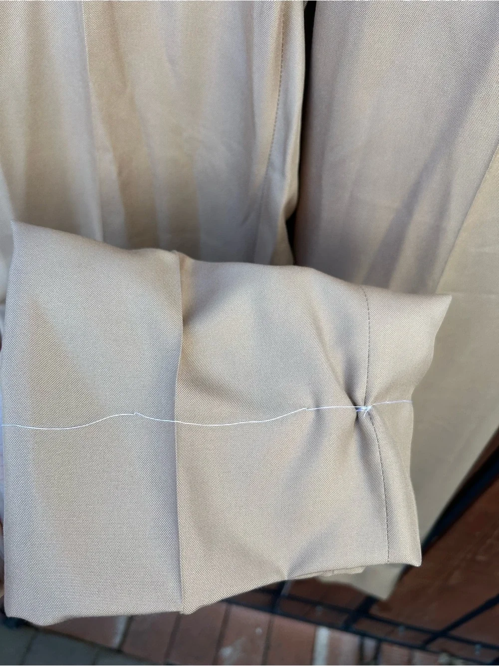 Brioni Trouser leather trimmed Straight Leg size 38 NWT Camel Tan